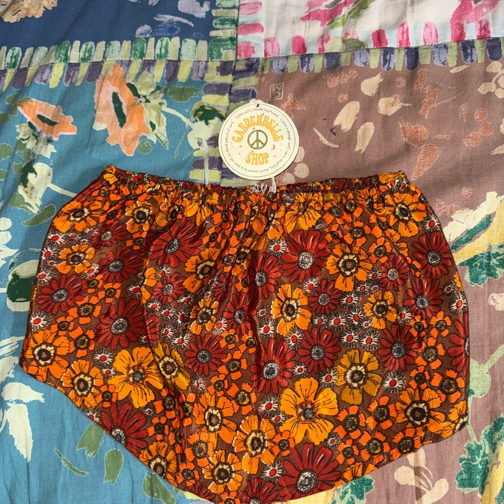 Floral Orange Crop Top